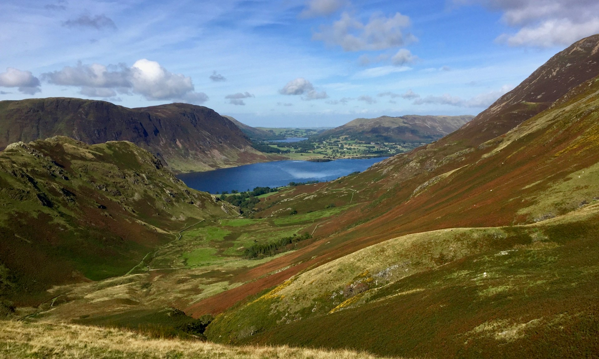 Autumn light over Crummock Water in the Lake District